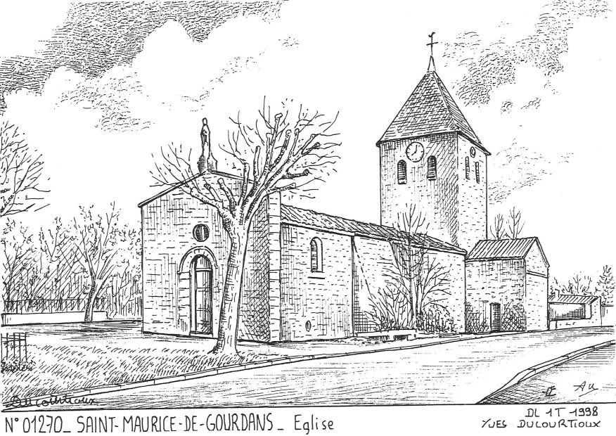 N 01270 - ST MAURICE DE GOURDANS - église